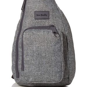Vera Bradley Mini Sling Heather Gray Crossbody back pack chest Reactive FIRM $$$